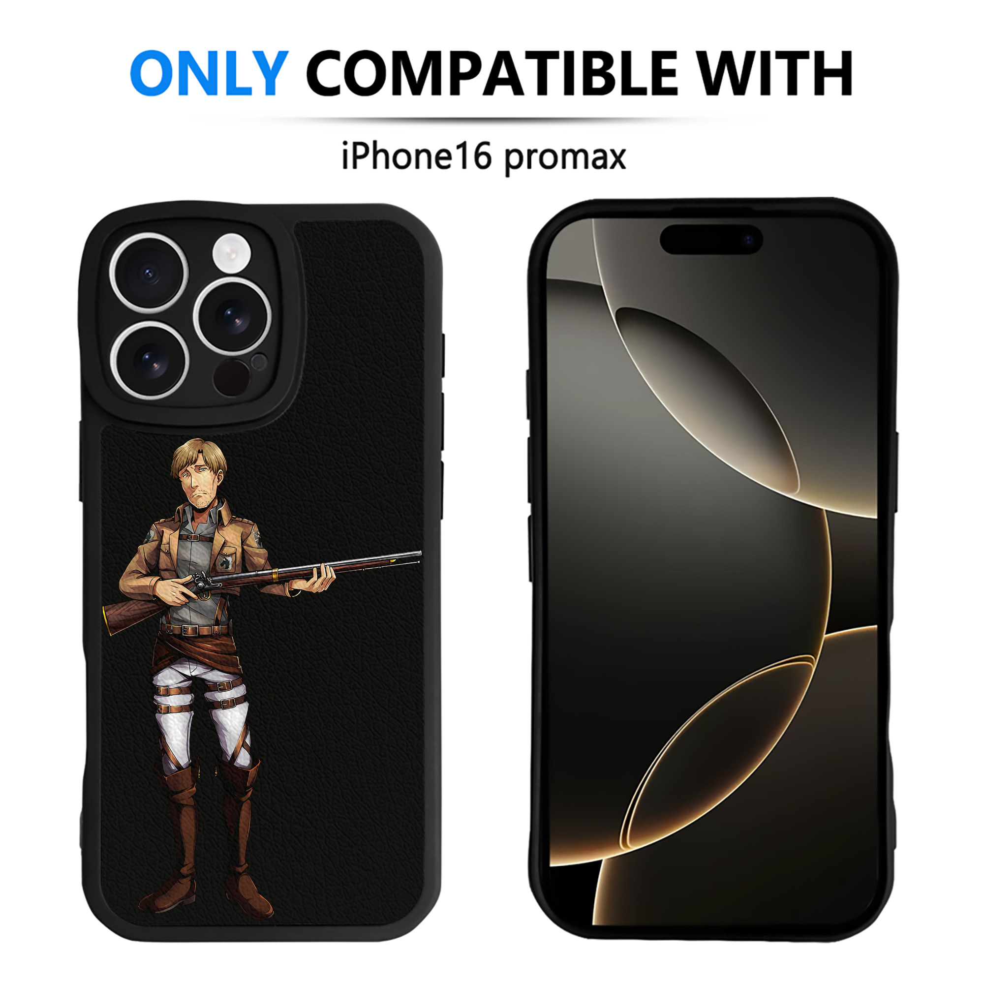 （画像用） 進撃の巨人 Attack on Titan 【iPhone 16シリーズ対応】シリコンスマホケース（レザー調） 材質：シリコン